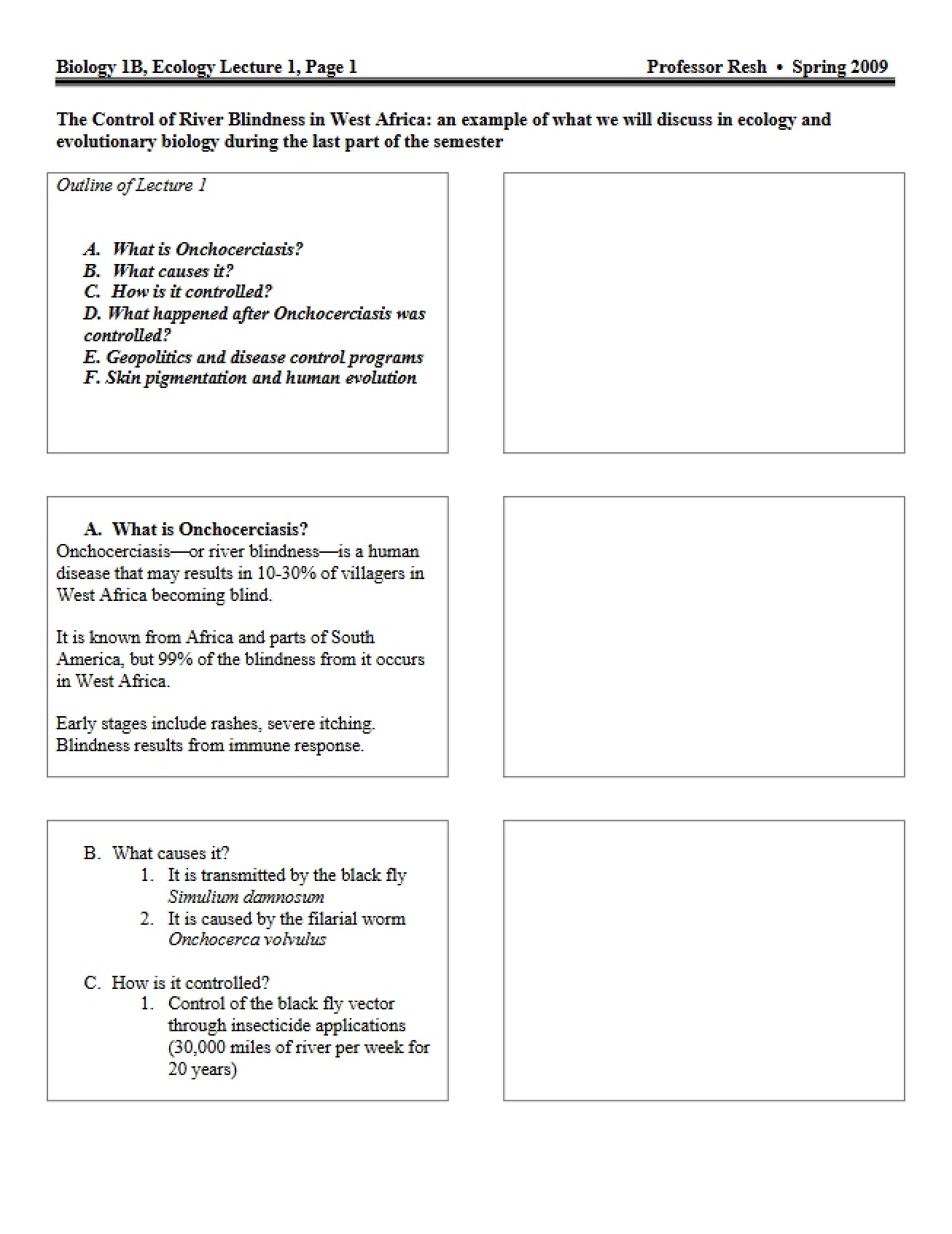 Session Outline