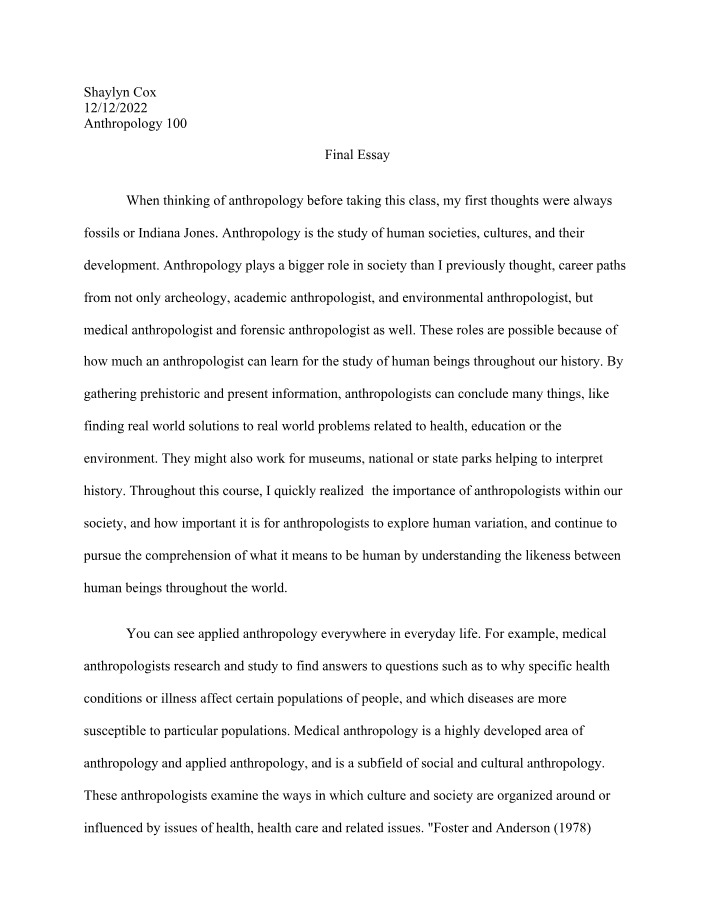 Exploring Human Society - The Importance of Anthropology