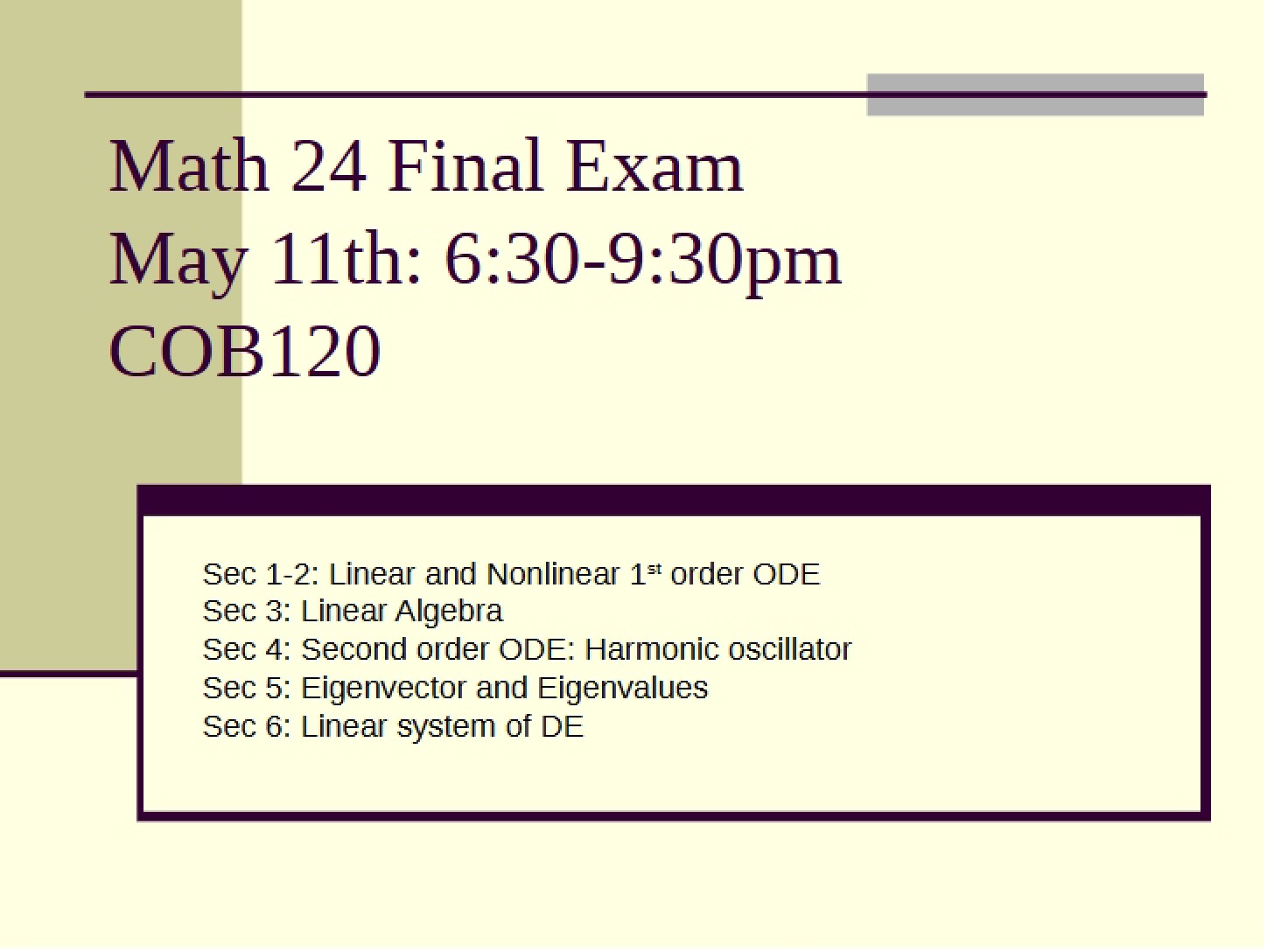 Review for Final (S13 M24)