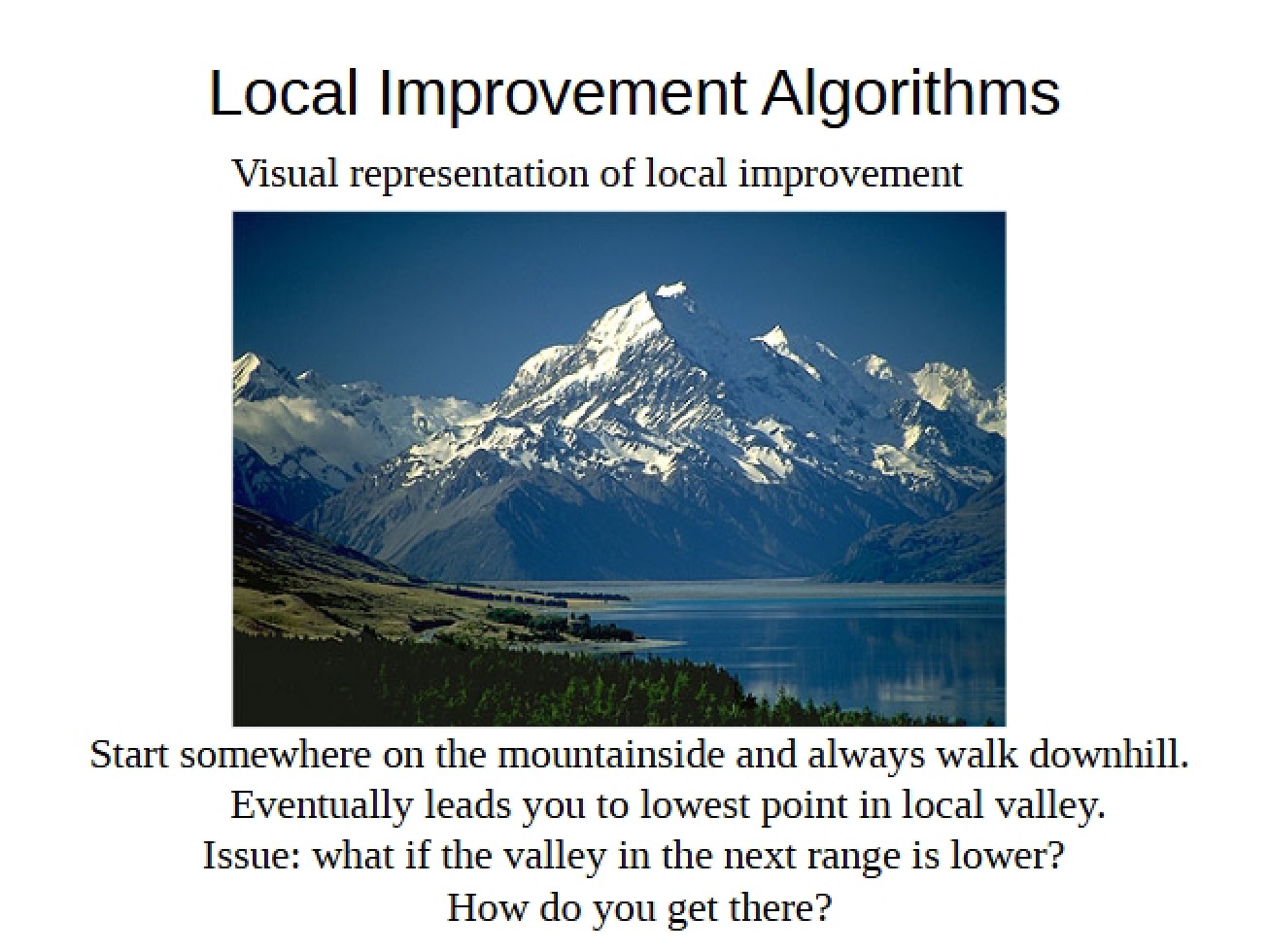Improvement Algorithms Local Scope