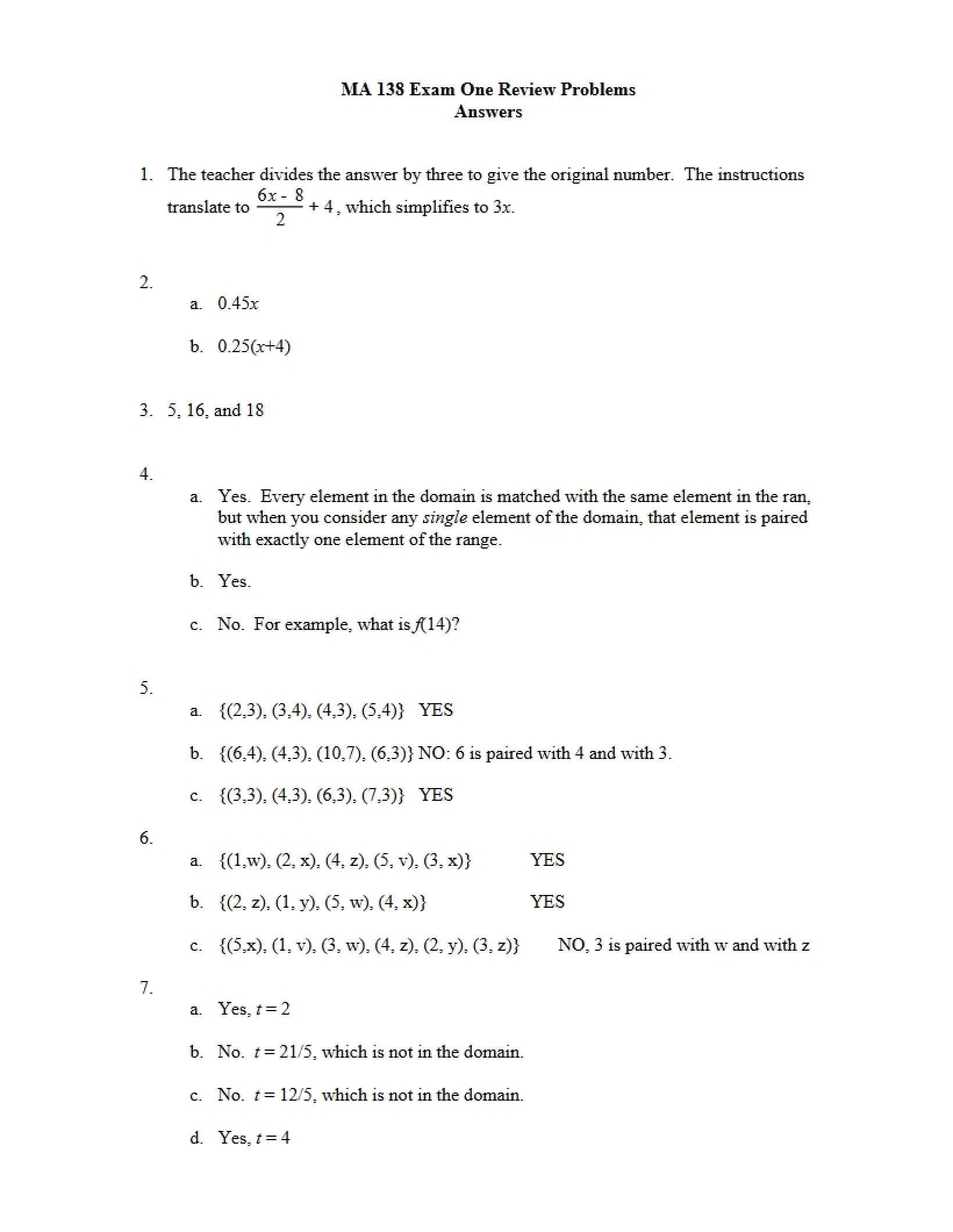 Elementary Math Lecture Notes