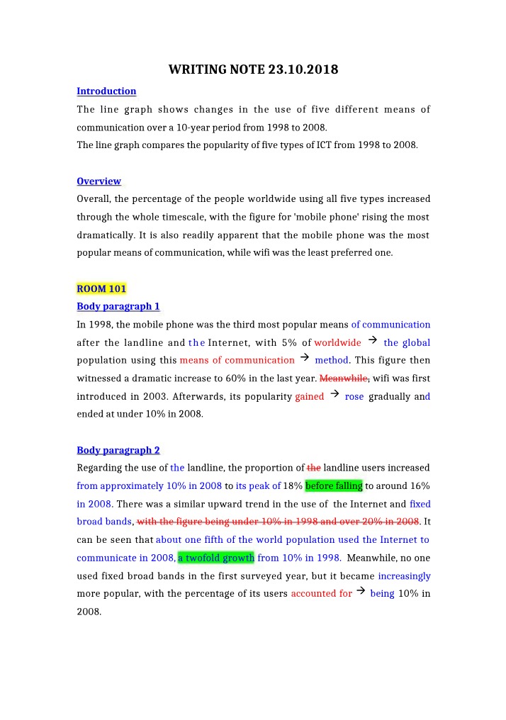 Notes on Writing - October 23 2018
