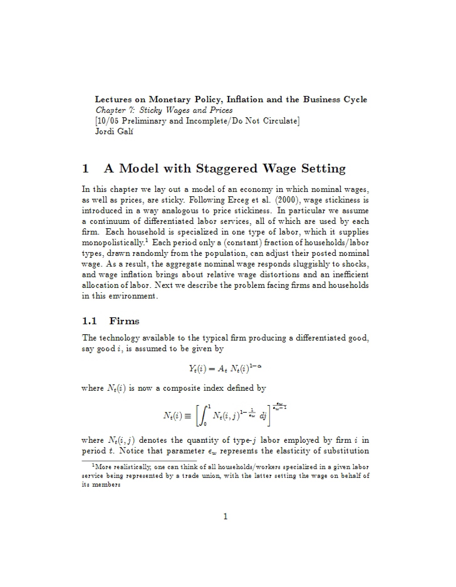 Inflation, Business Cycles, and Monetary Policy