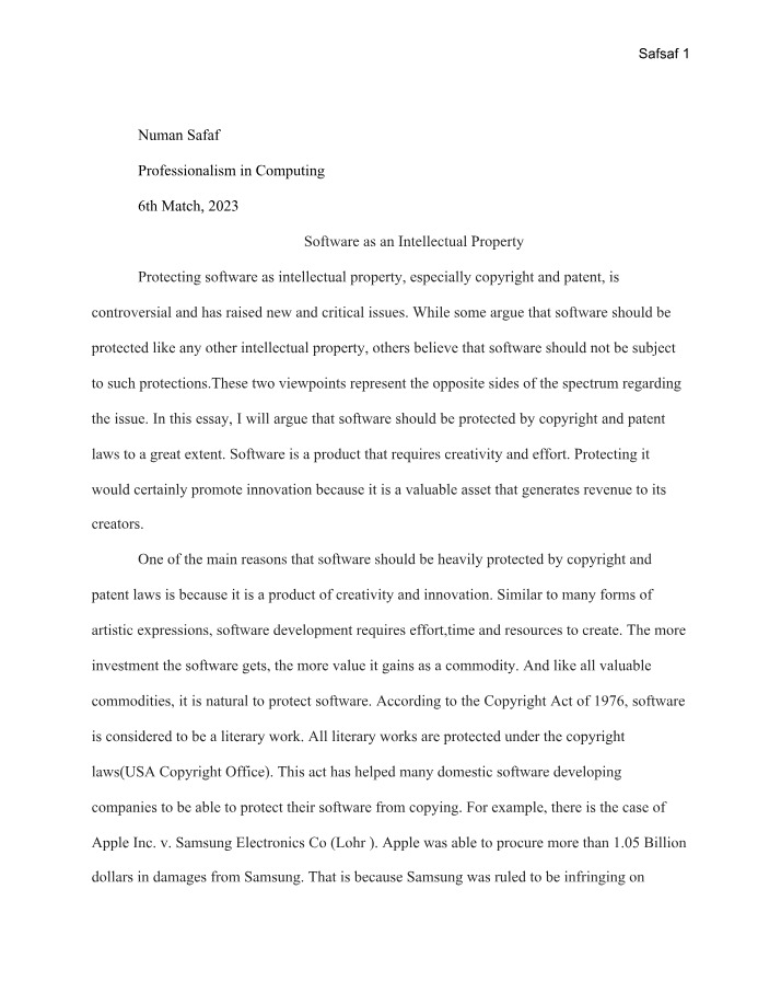 Intellectual Property by Numan Safsaf