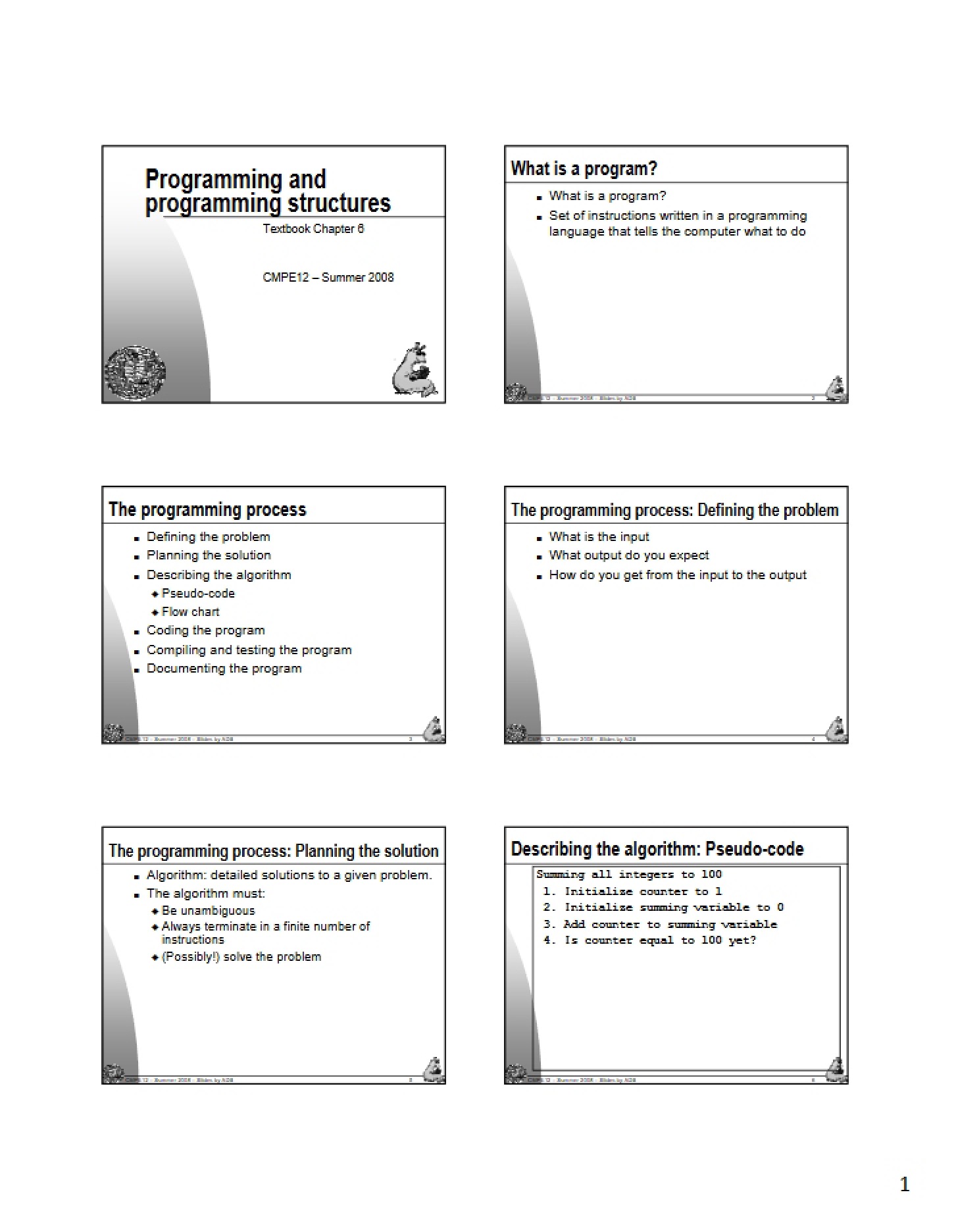 Structures and Programming