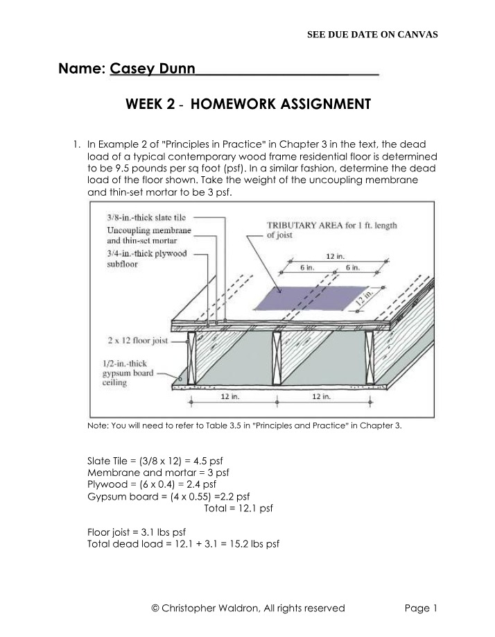Residential Floor Dead Load Calculations and Impact