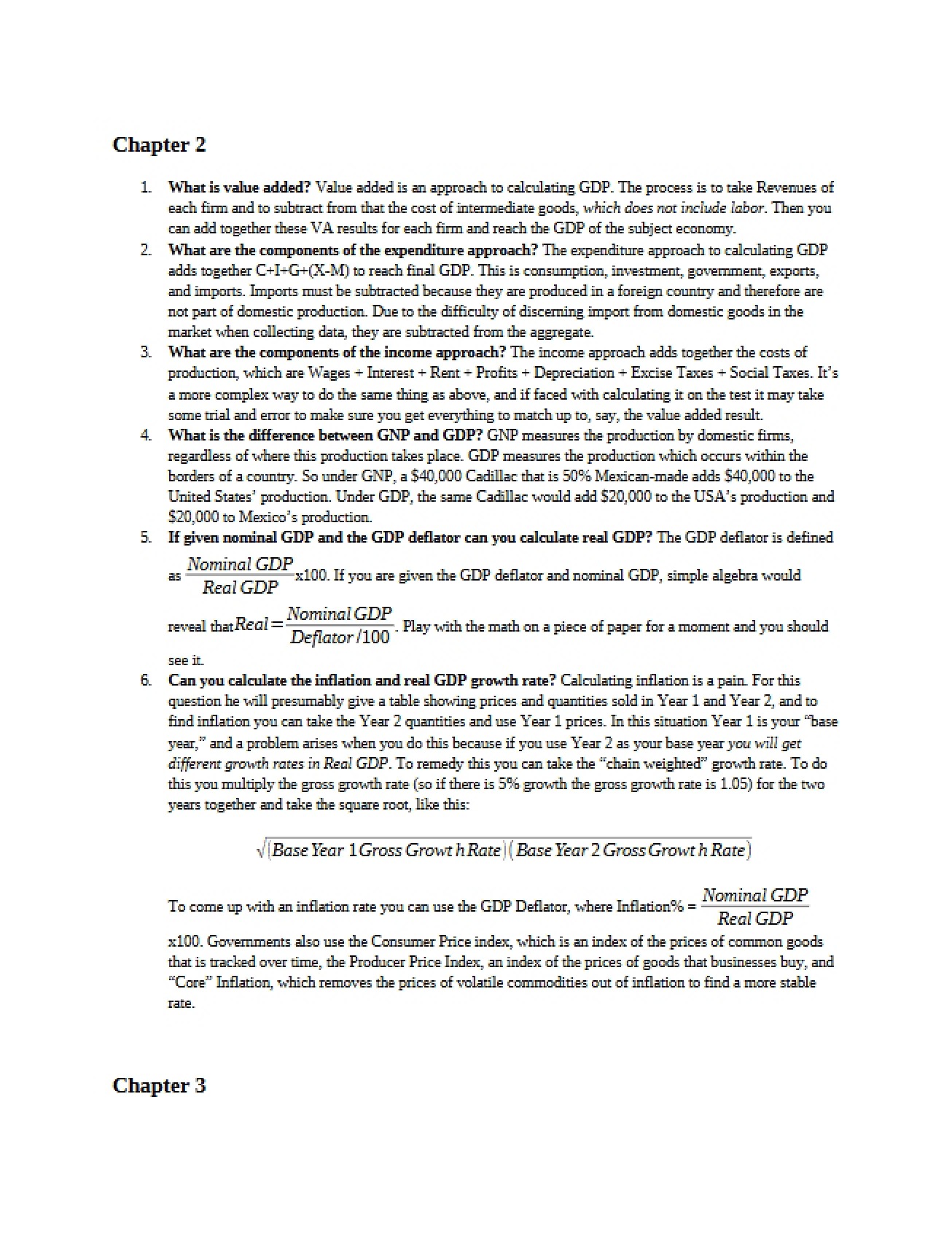 Intermediate Macroeconomics Chapter Two Review