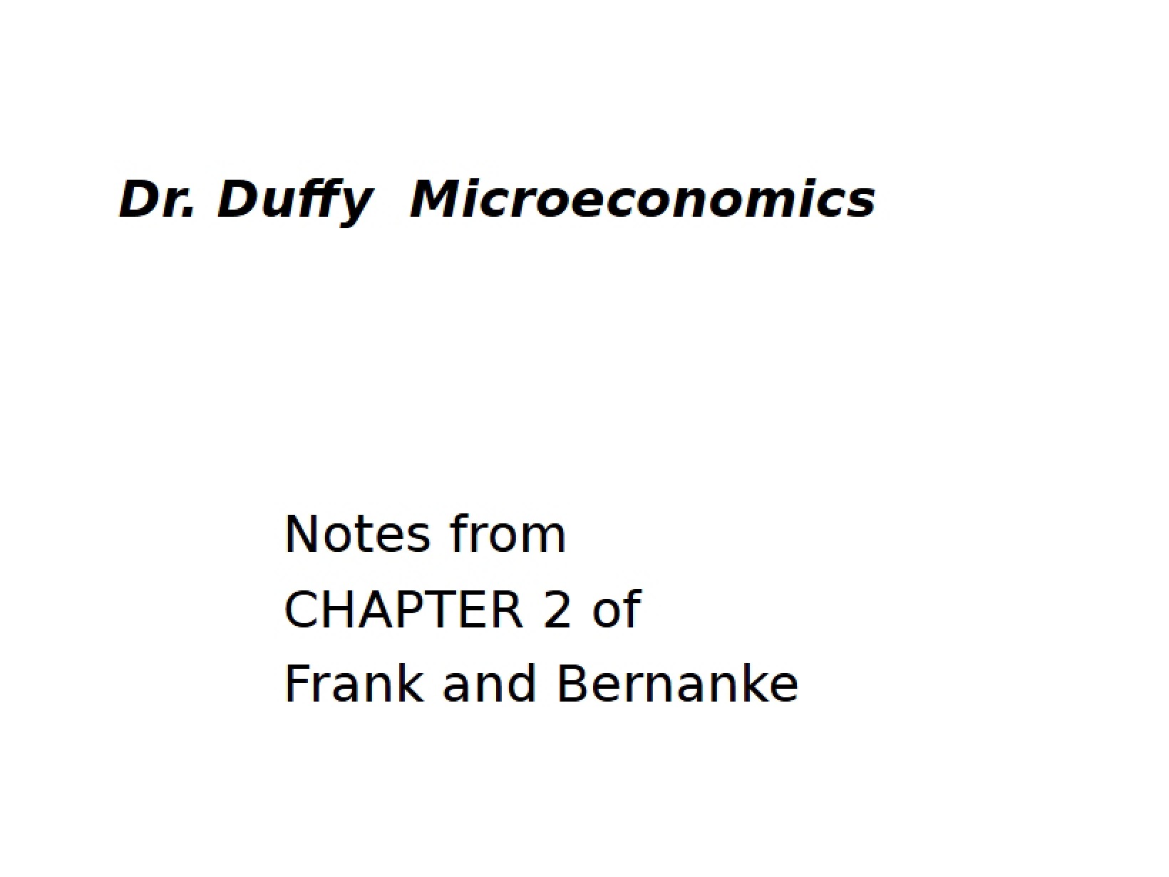 Notes on Chapter Two