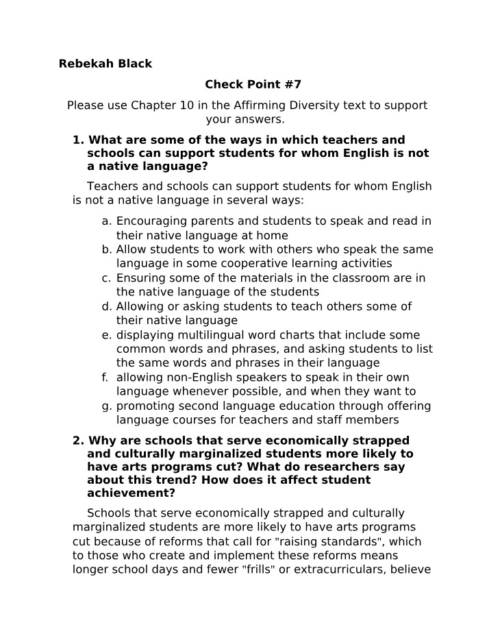 Strategies for Teachers - Supporting English Language Learners