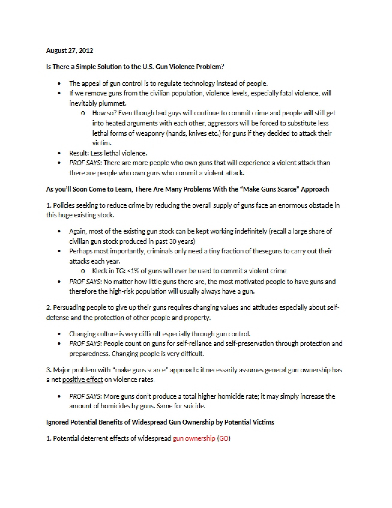 Study Guide for the Criminology Seminar