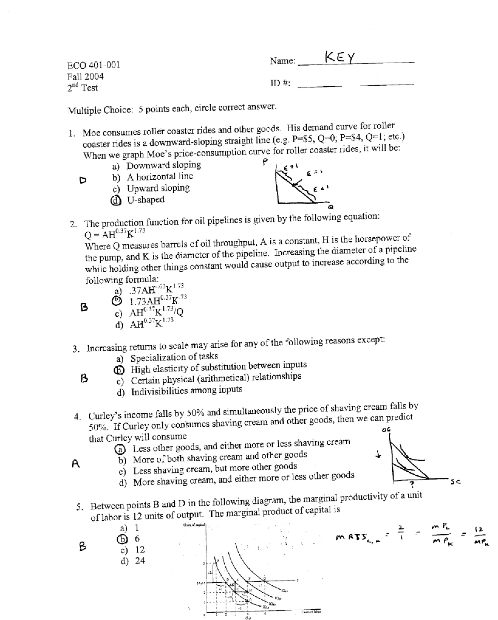 Key for Test 2