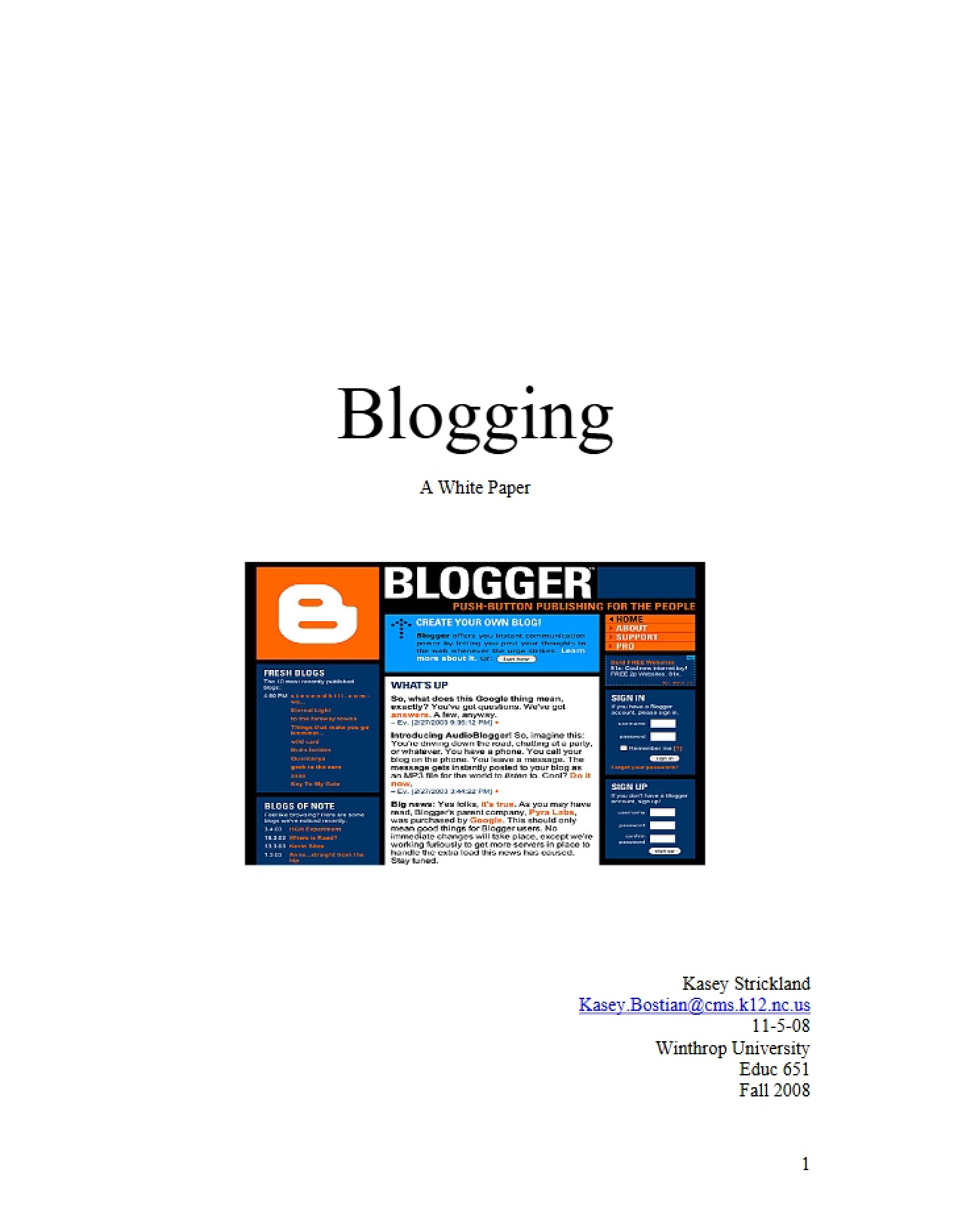 Art of Blogging
