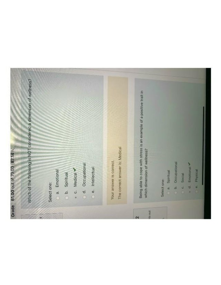 Wellness Dimensions and Stress Coping