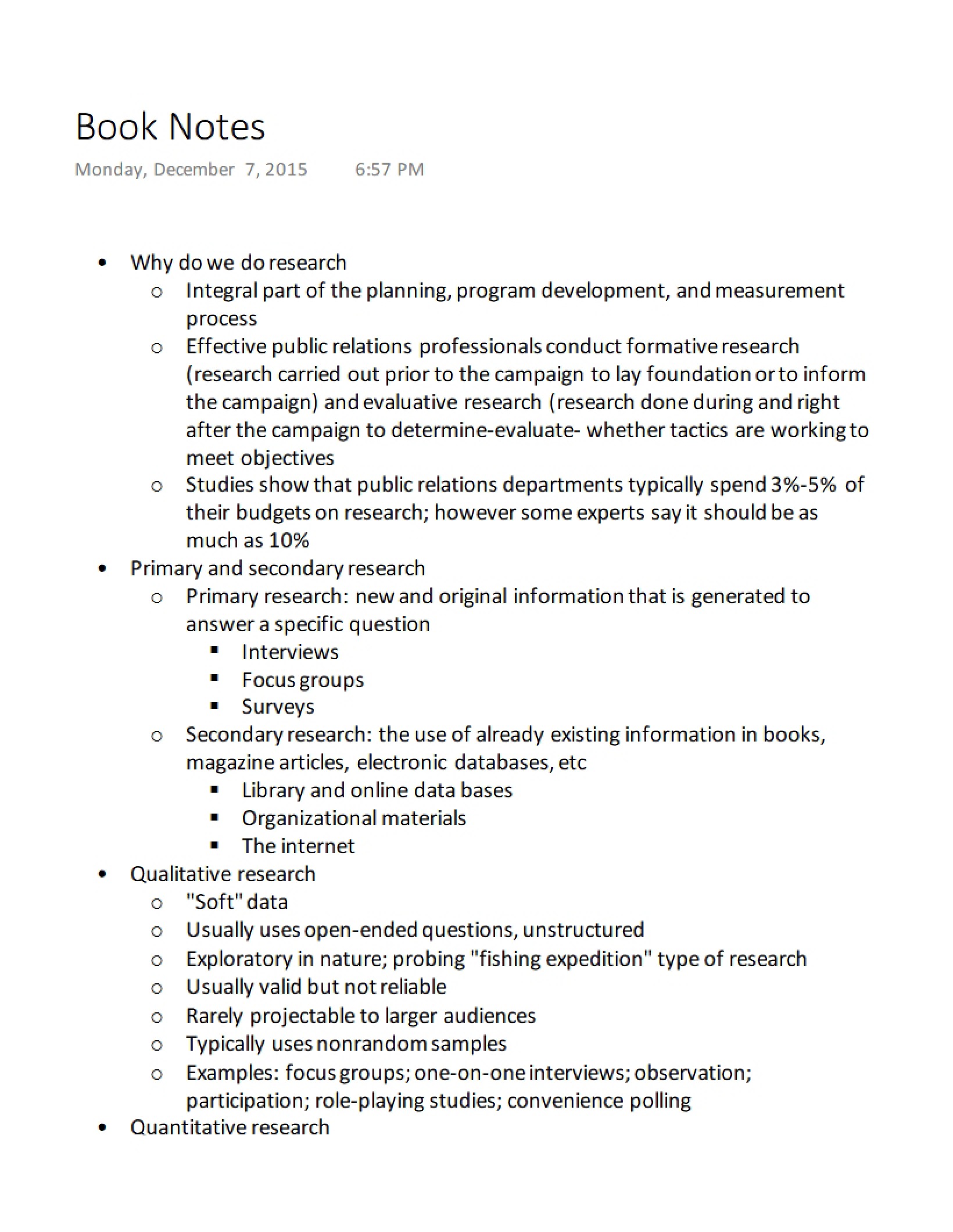 PR Book Notes 5