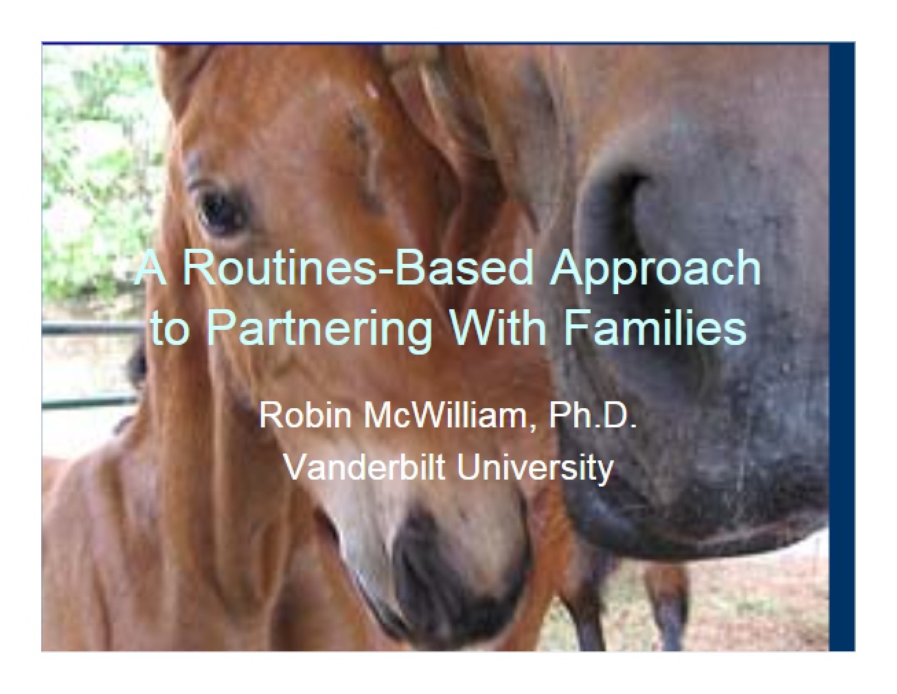 Partnering with Families A Routines-Based Strategy
