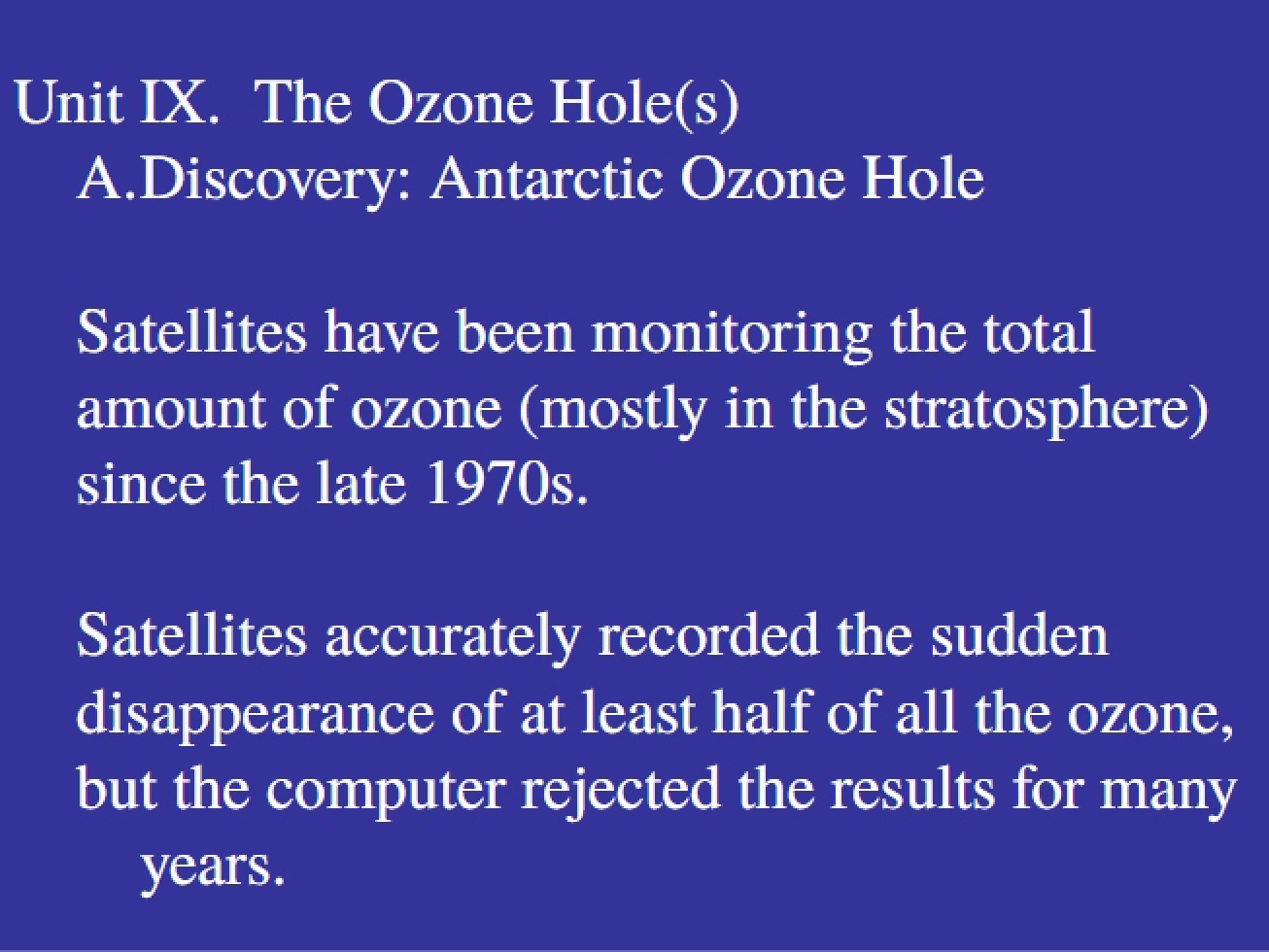 Overview of the Ozone Hole