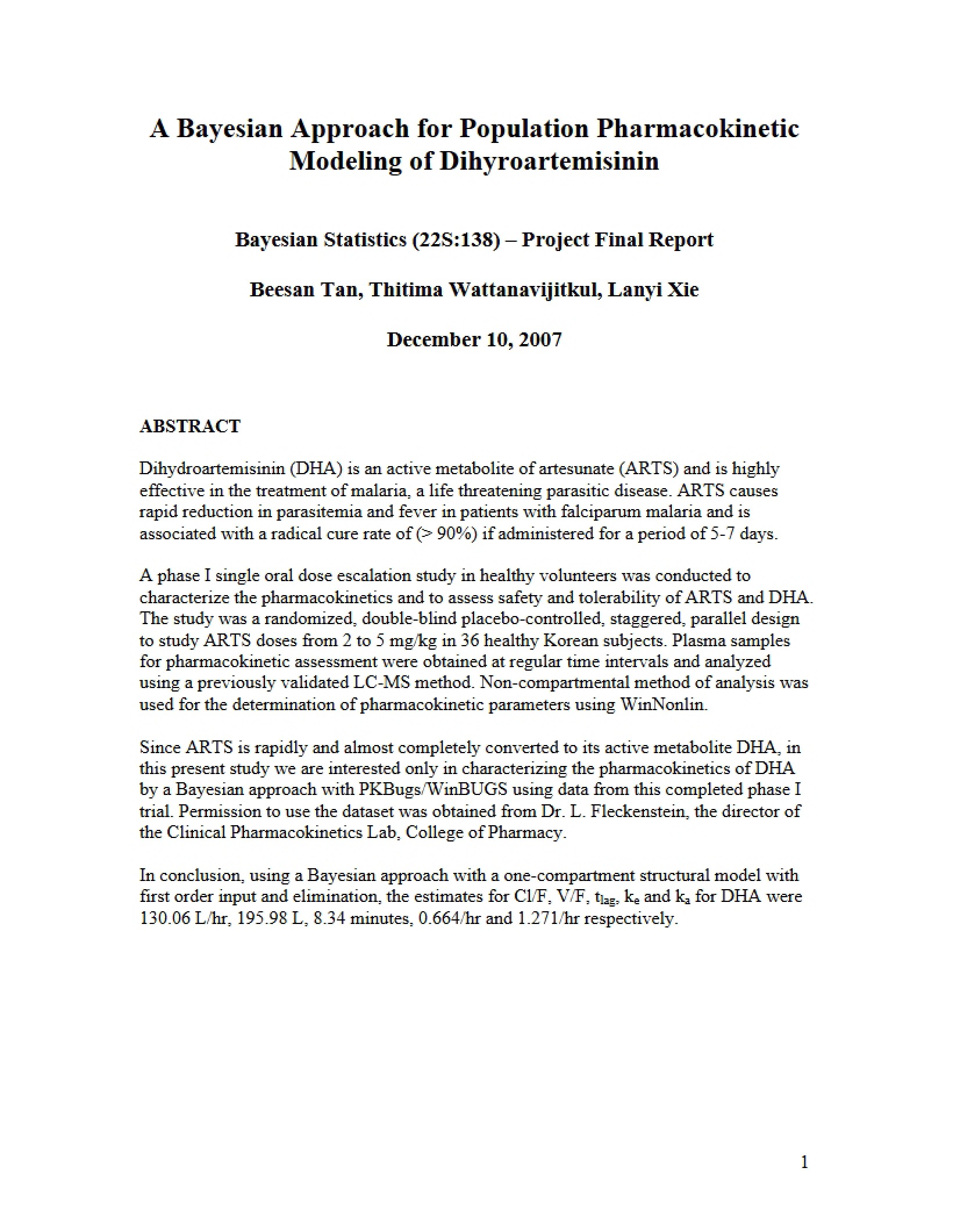 Statistics Bayesian Perspective - 21 Pages