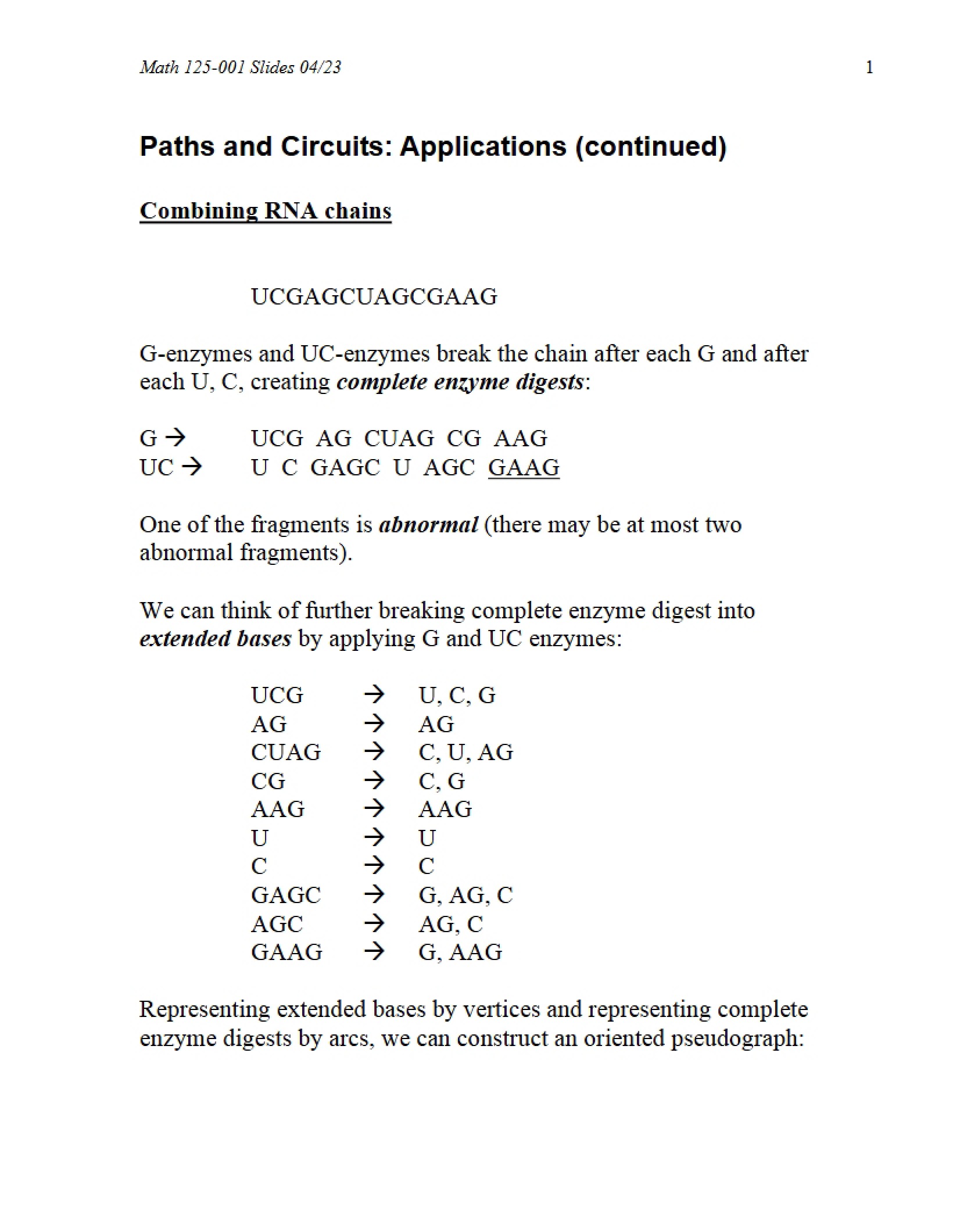 Circuits and Paths