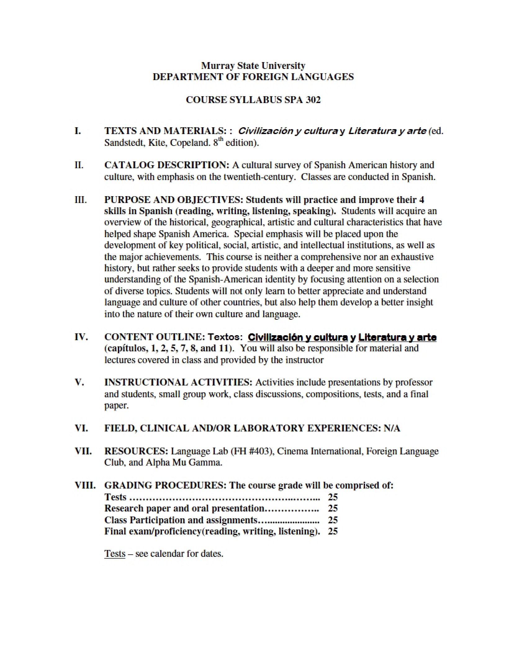 Syllabus
