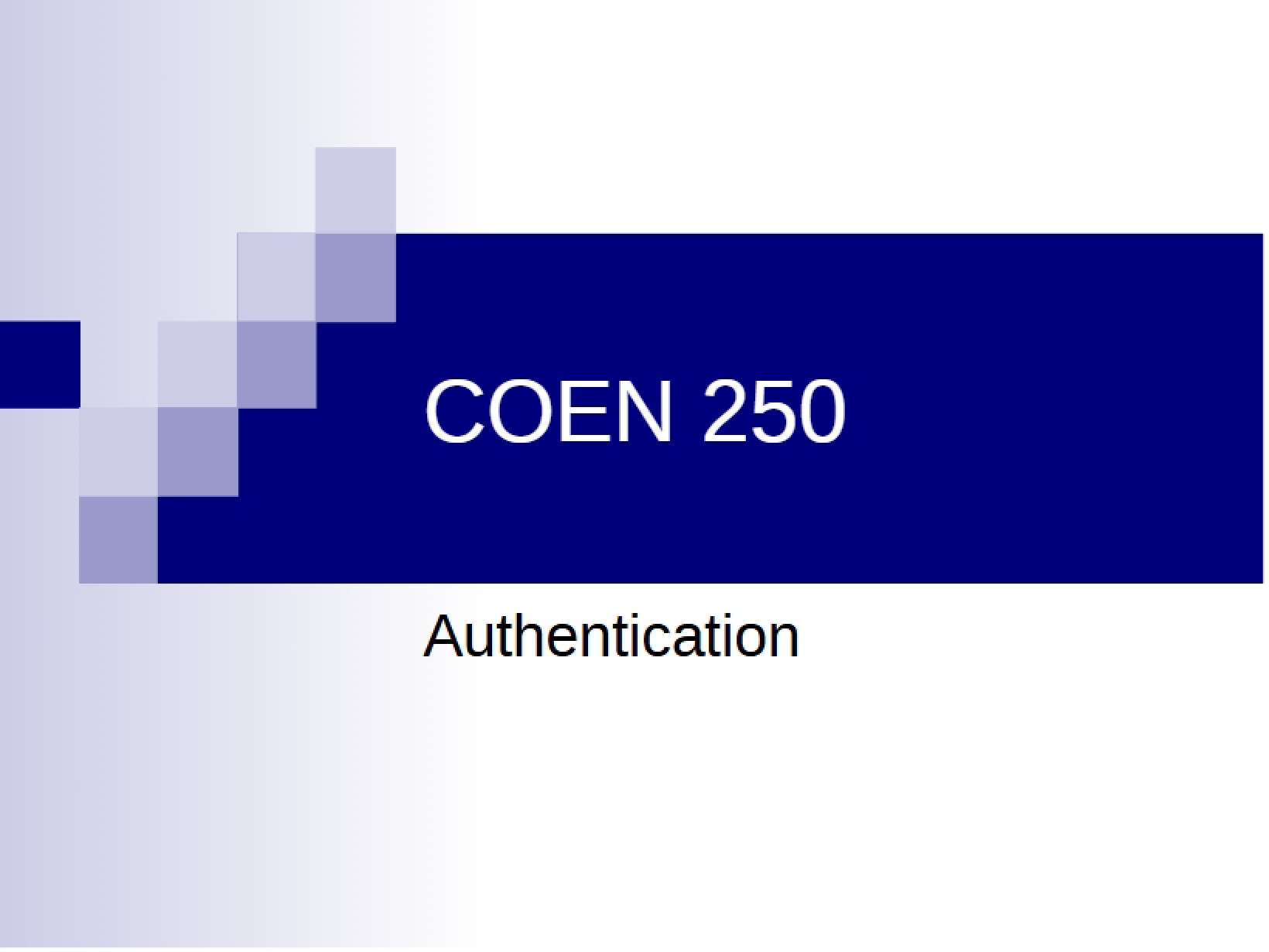 Notes on Authentication