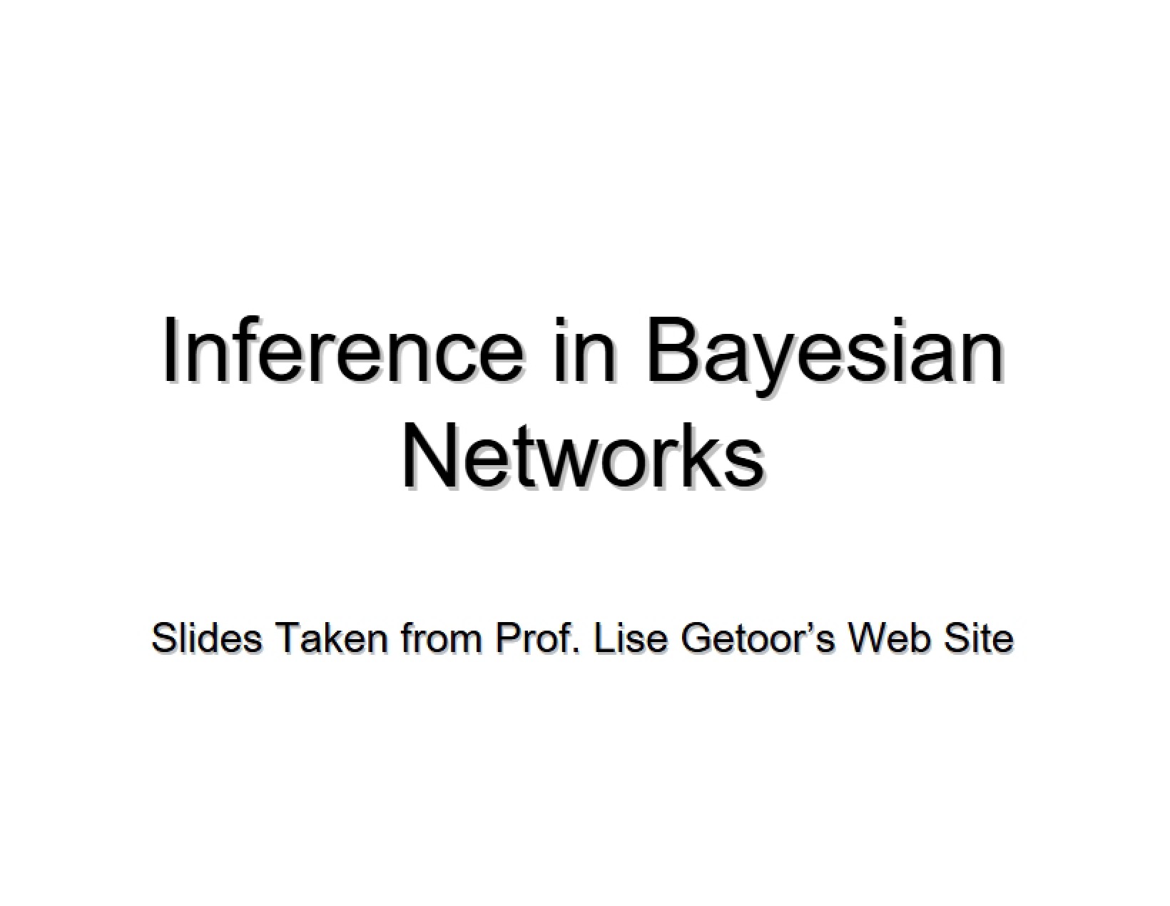 Bayesian Network Inference