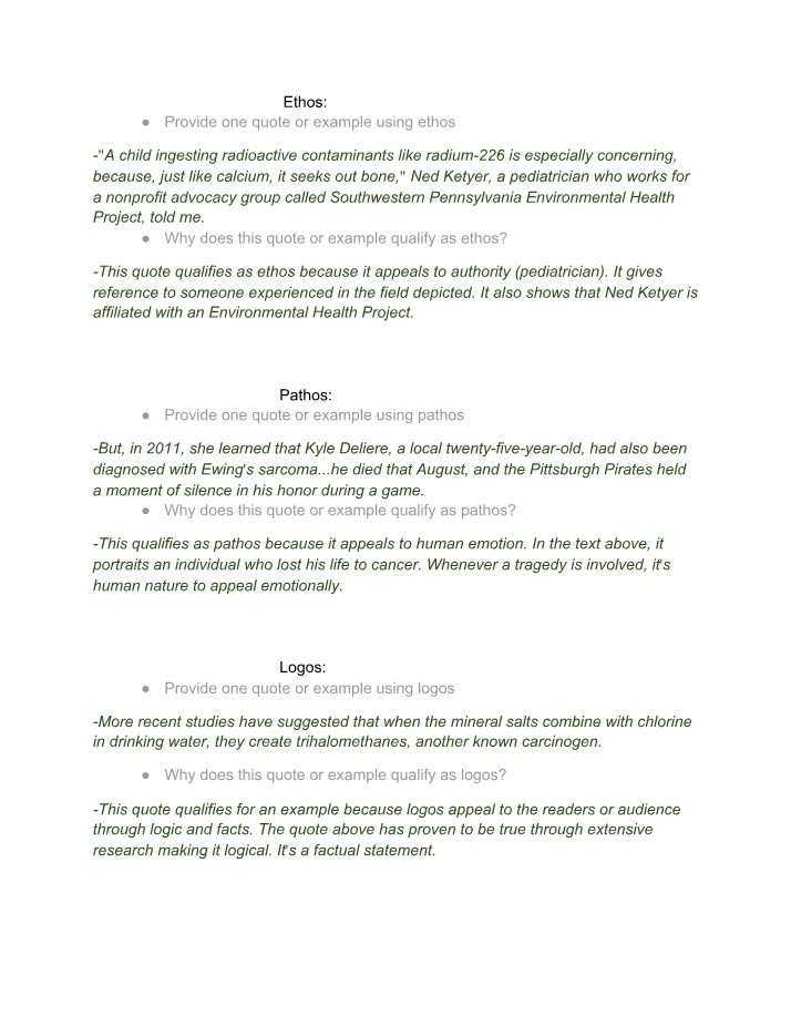 Rhetorical Appeals - Ethos, Pathos, and Logos Examples