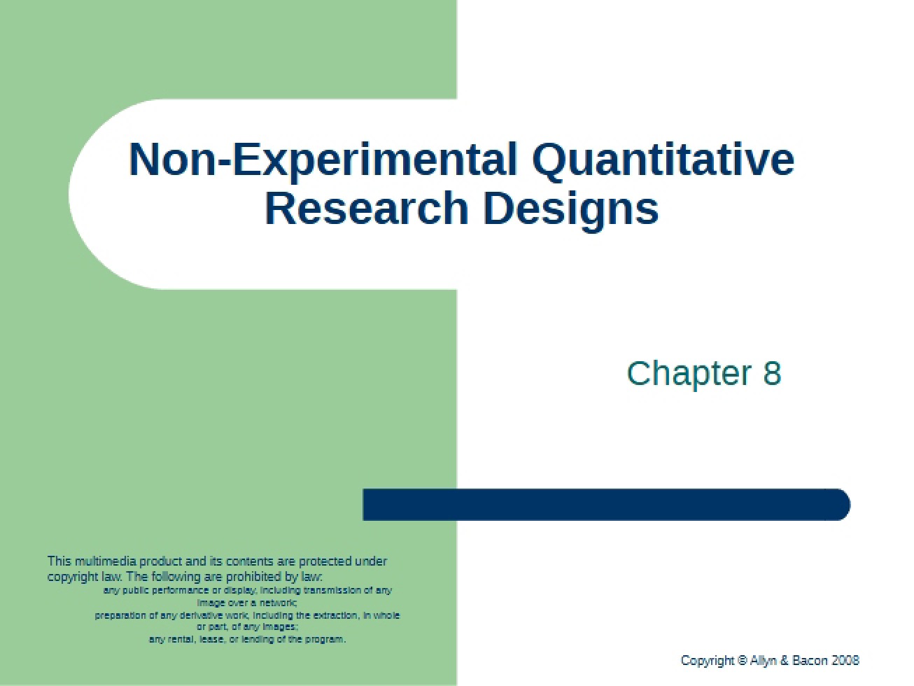 Quantitative Research Designs Non-Experimental