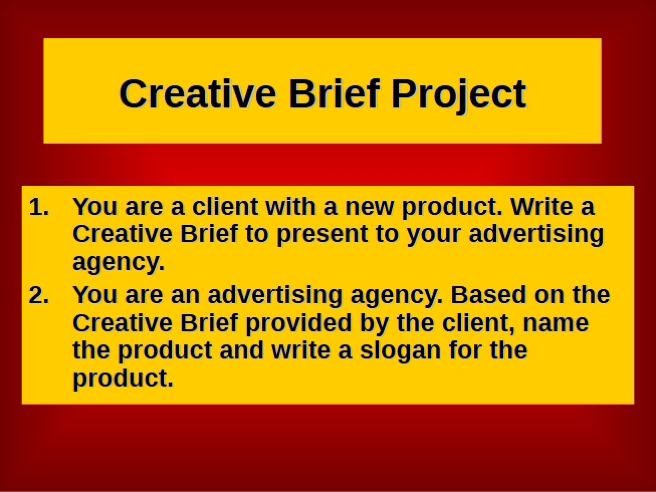 Creative Brief Project Development