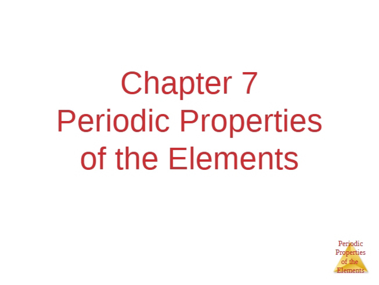 Chapter Seven Lecture 2009