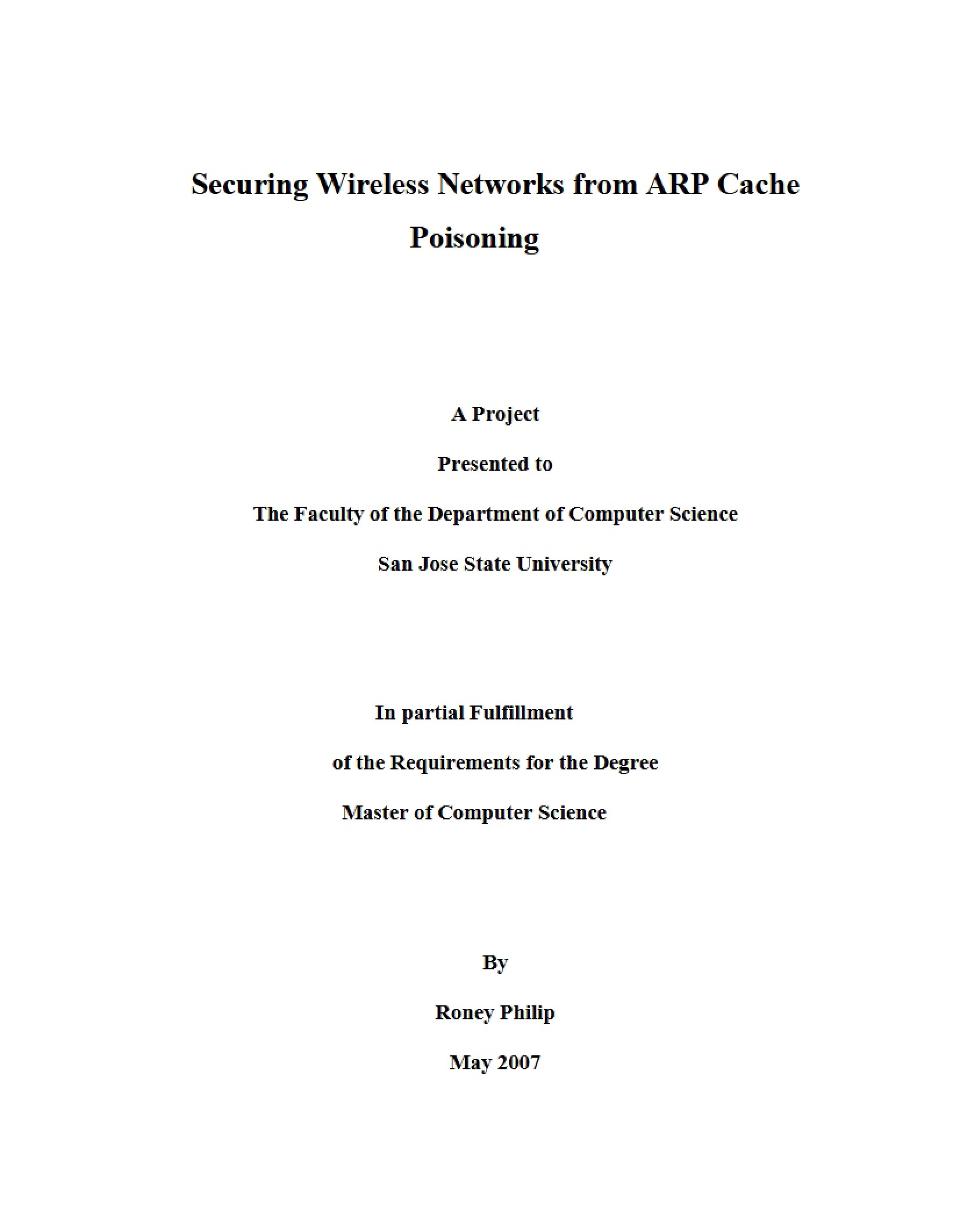 Wireless Network Security