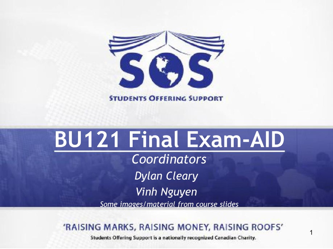 Final Exam-AID for BU121
