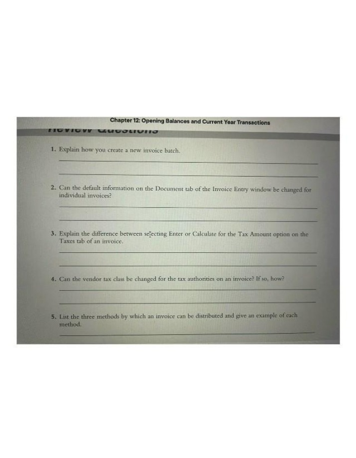 Invoice Creation, Tax Options, and Distribution