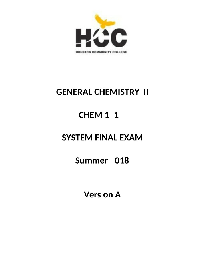 CHEM 1412 Final Exam