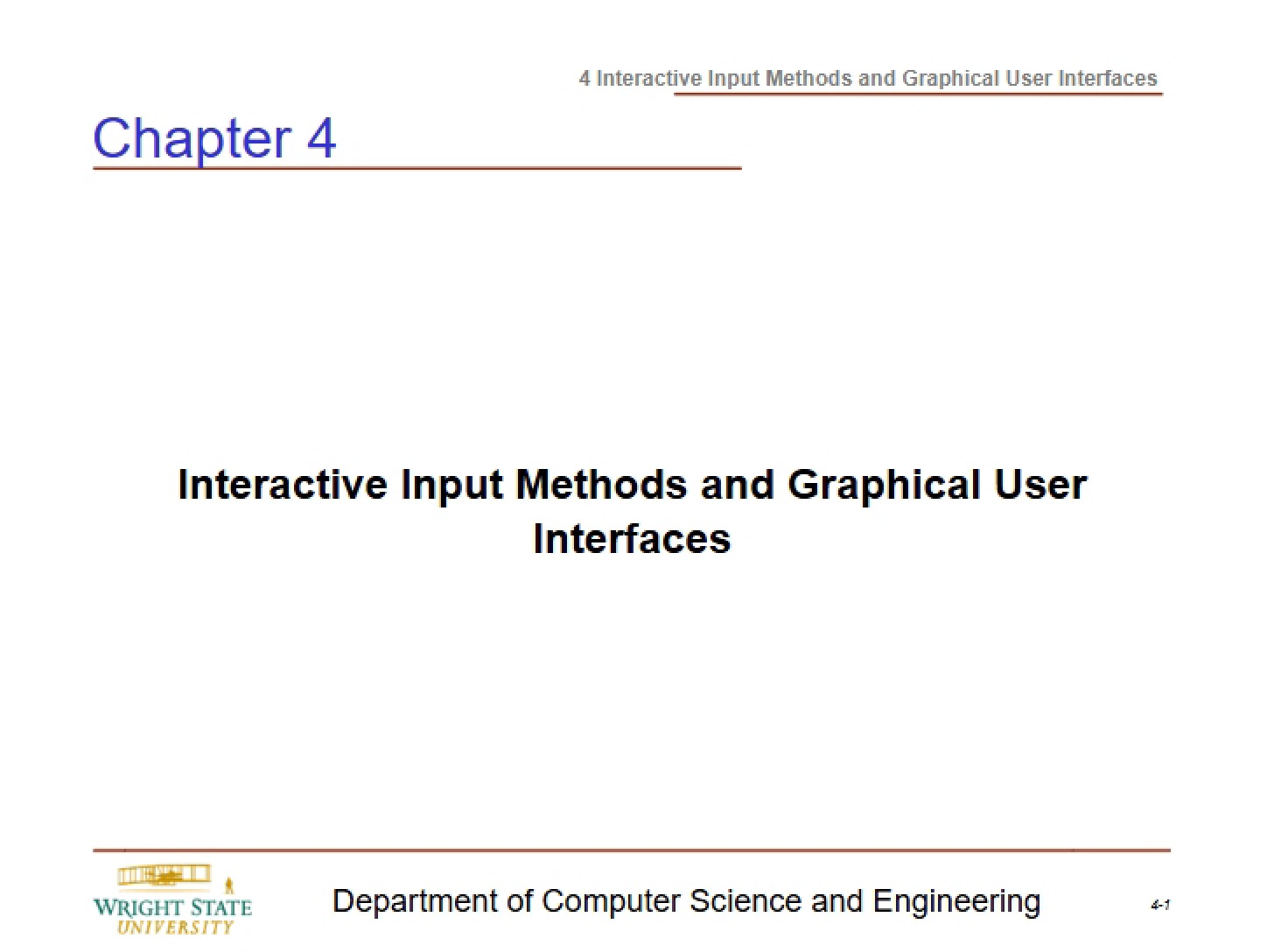 GUI and Interactive Input Methods