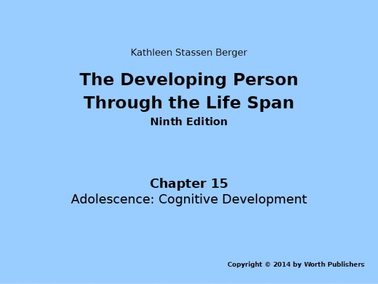 Lifespan Development Chapter Fifteen Presentation