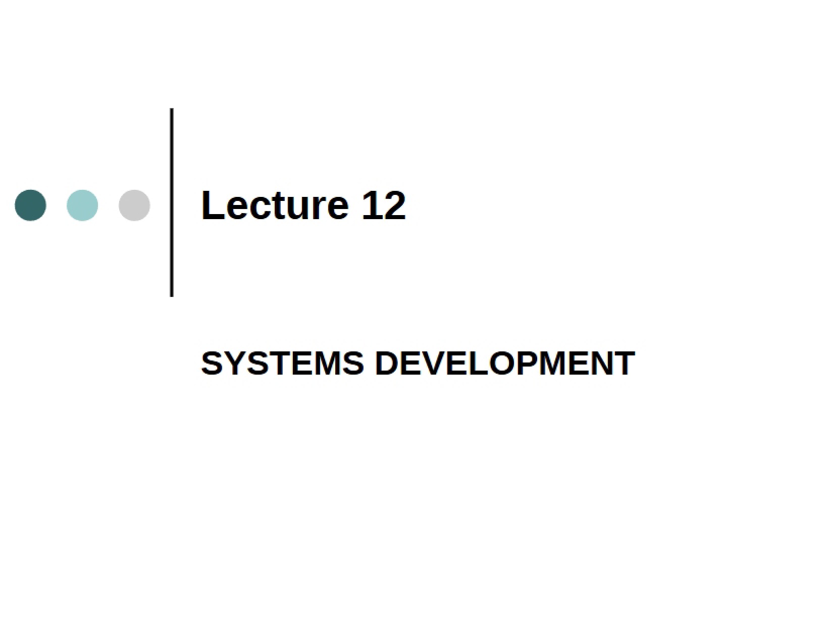 Development of Systems
