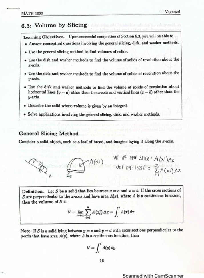 Solids of Revolution and Volume by Slicing