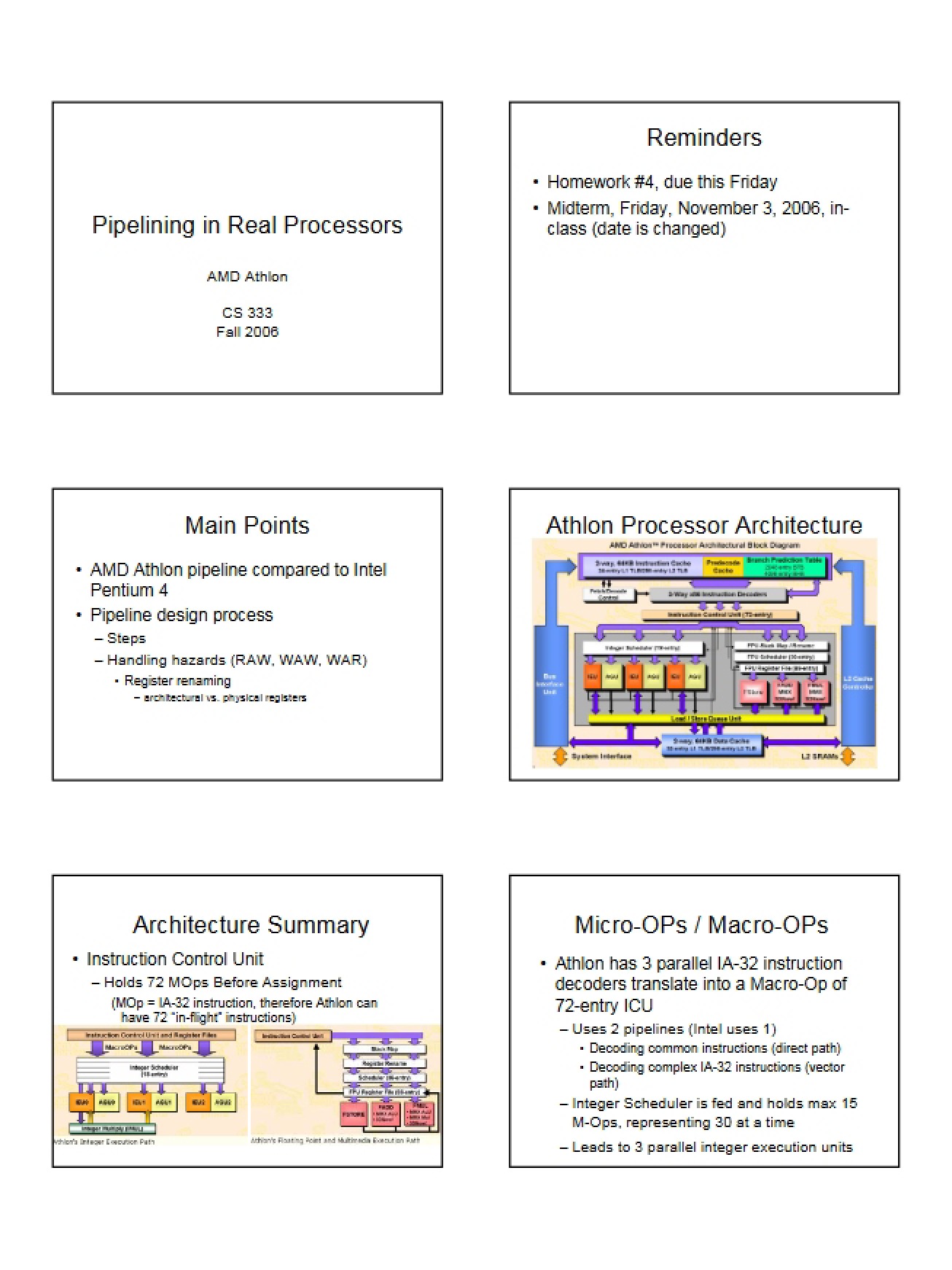 Real Processor Pipelining