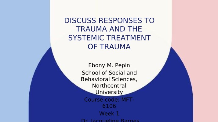 MFT6106 Week 1 - Pepin