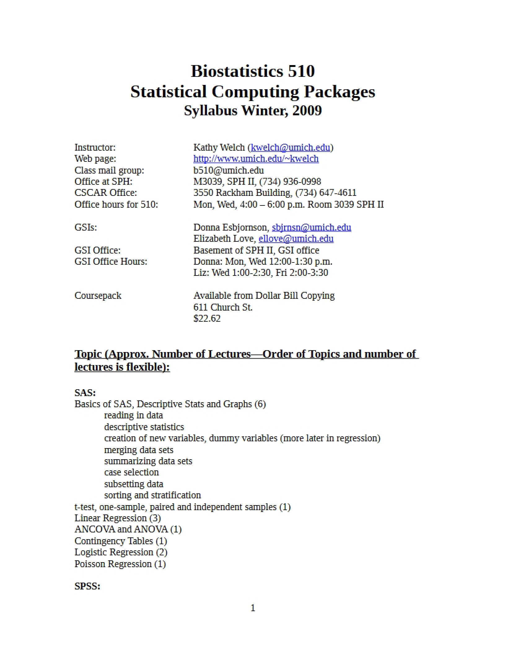 Course Syllabus