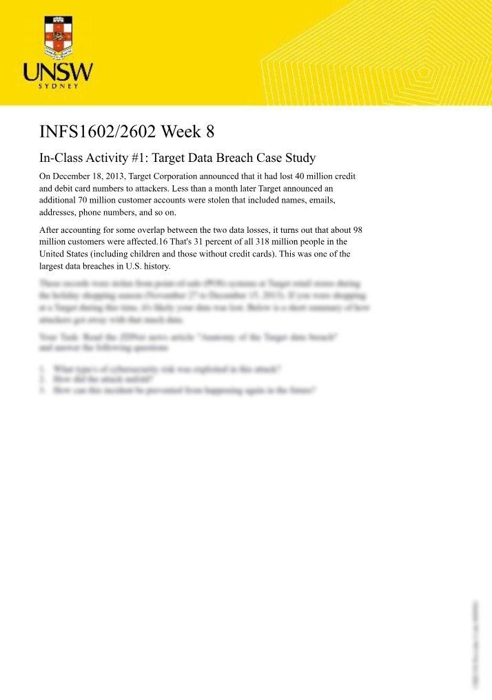 Week 8 ICA 1 - INFS1602-2602