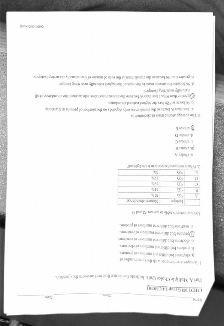 CHEM 108 - Group 1.4 Chapters 2 and 3