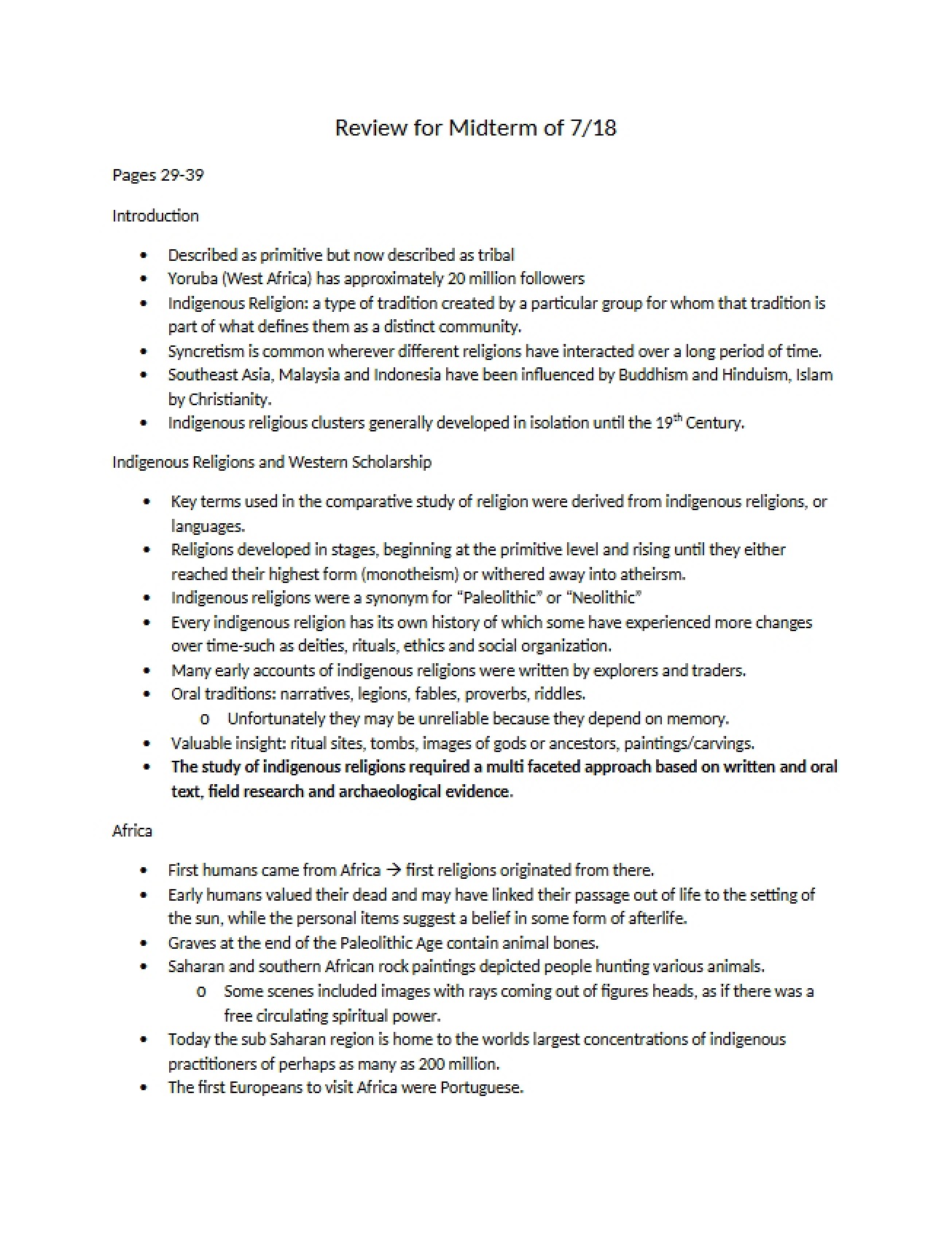 Midterm Review