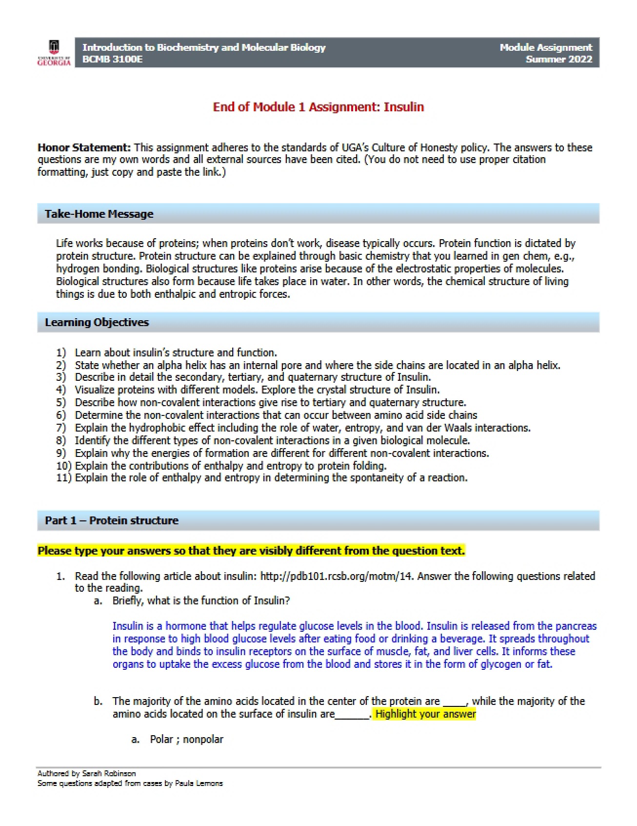 End of Module 1 Assignment Insulin