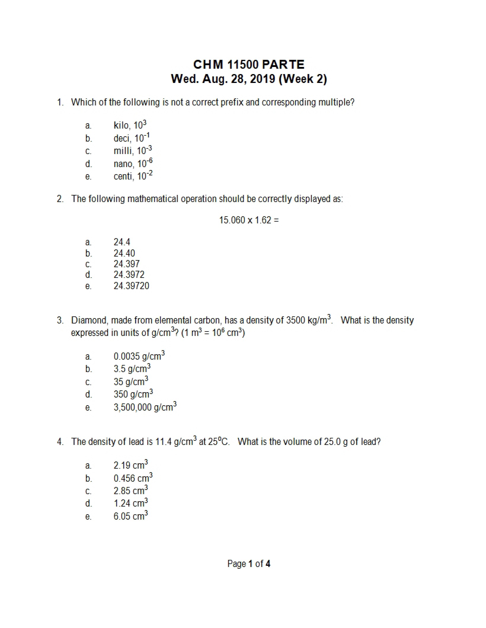 Part E Second Week