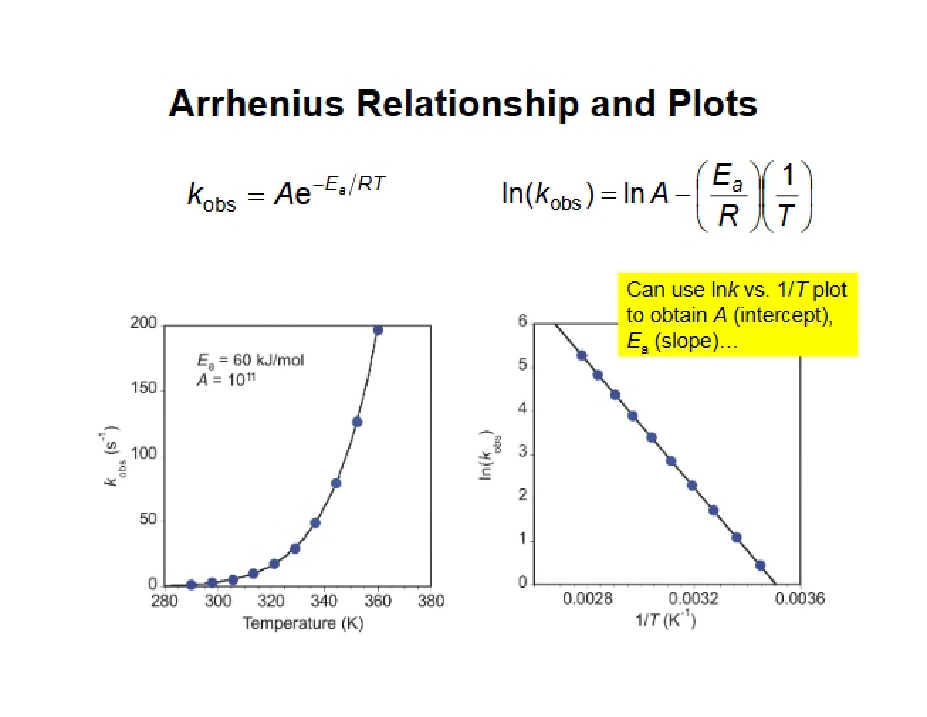 Plots and the Arrhenius Relationship