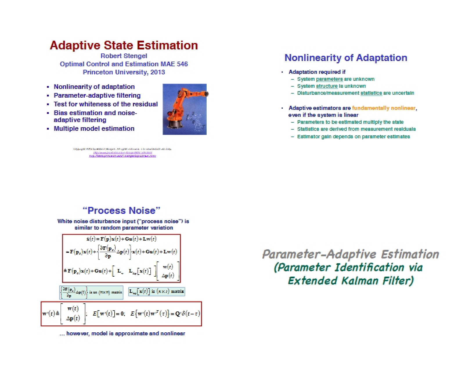 Estimation of Adaptive State