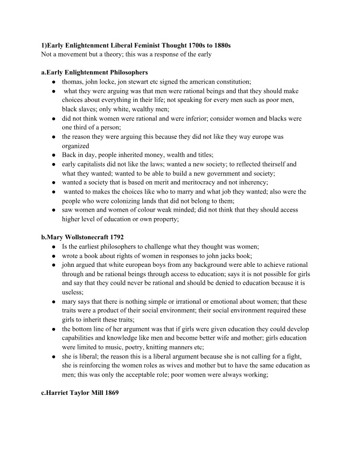 Module 2 - Liberal, Socialist, and Radical Feminism