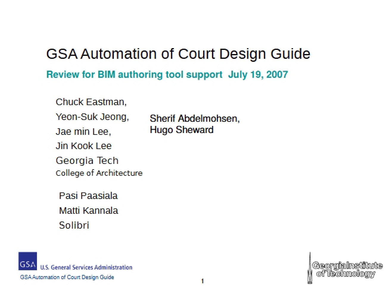 GSA Automation of Court Design Guide