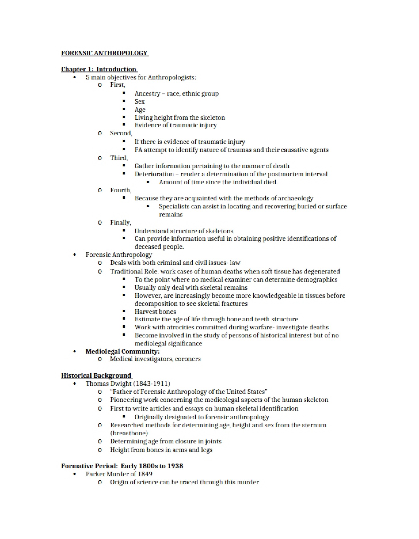 PRINCIPLES OF FORENSIC ANTHROPOLOGY
